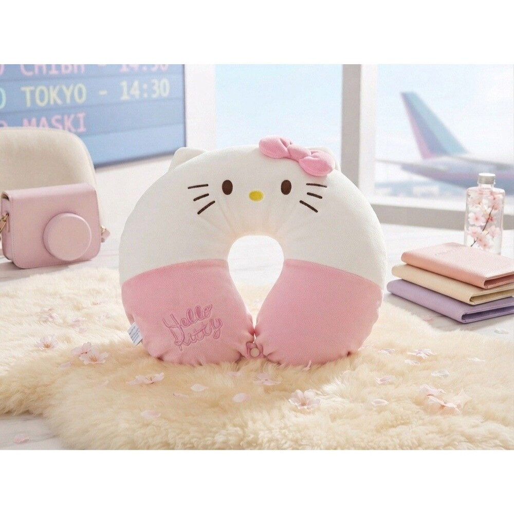 Hello Kitty Travel Pillow Neck Support Ushaped Ergonomic Cushion Sanrio Pastel